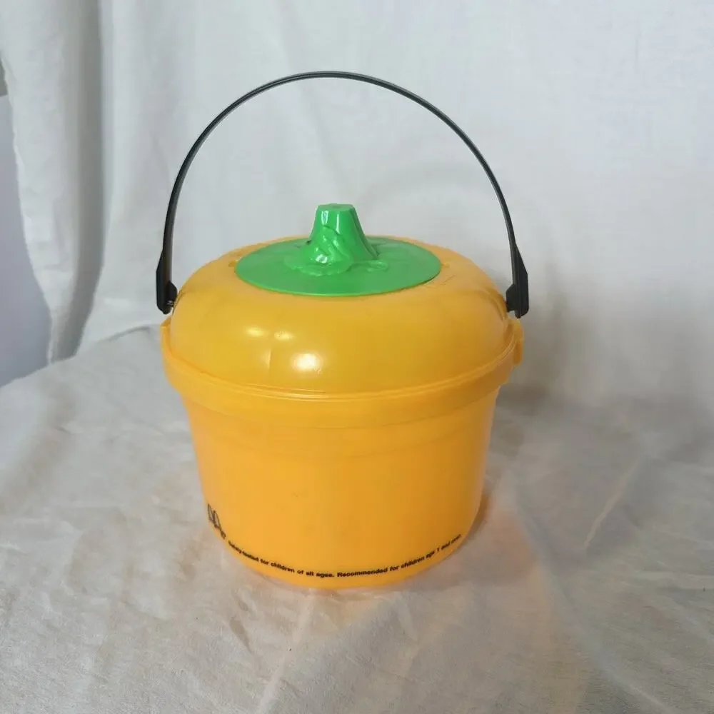 Vintage 1986 McDonald’s Halloween Pumpkin Pail + 3 Boo Buckets 2022 Lot of 4